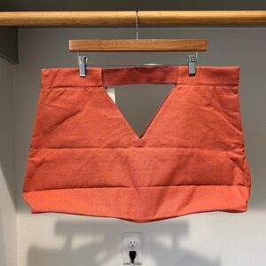 NWT Orange Canvas Tote/Beach Bag